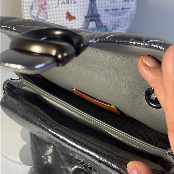 Coach Silver Metallic Quilted Shoulder Bag - Picture 8 of 16